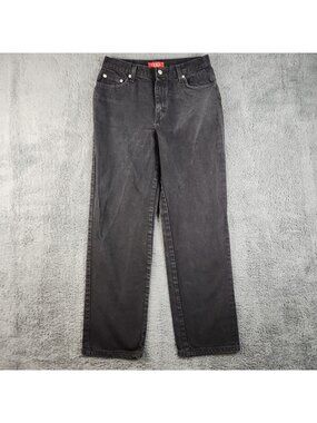VTG Zena Jeans Size 10 Classic Y2K High Rise Straight Leg Dark Wash Cotton Denim